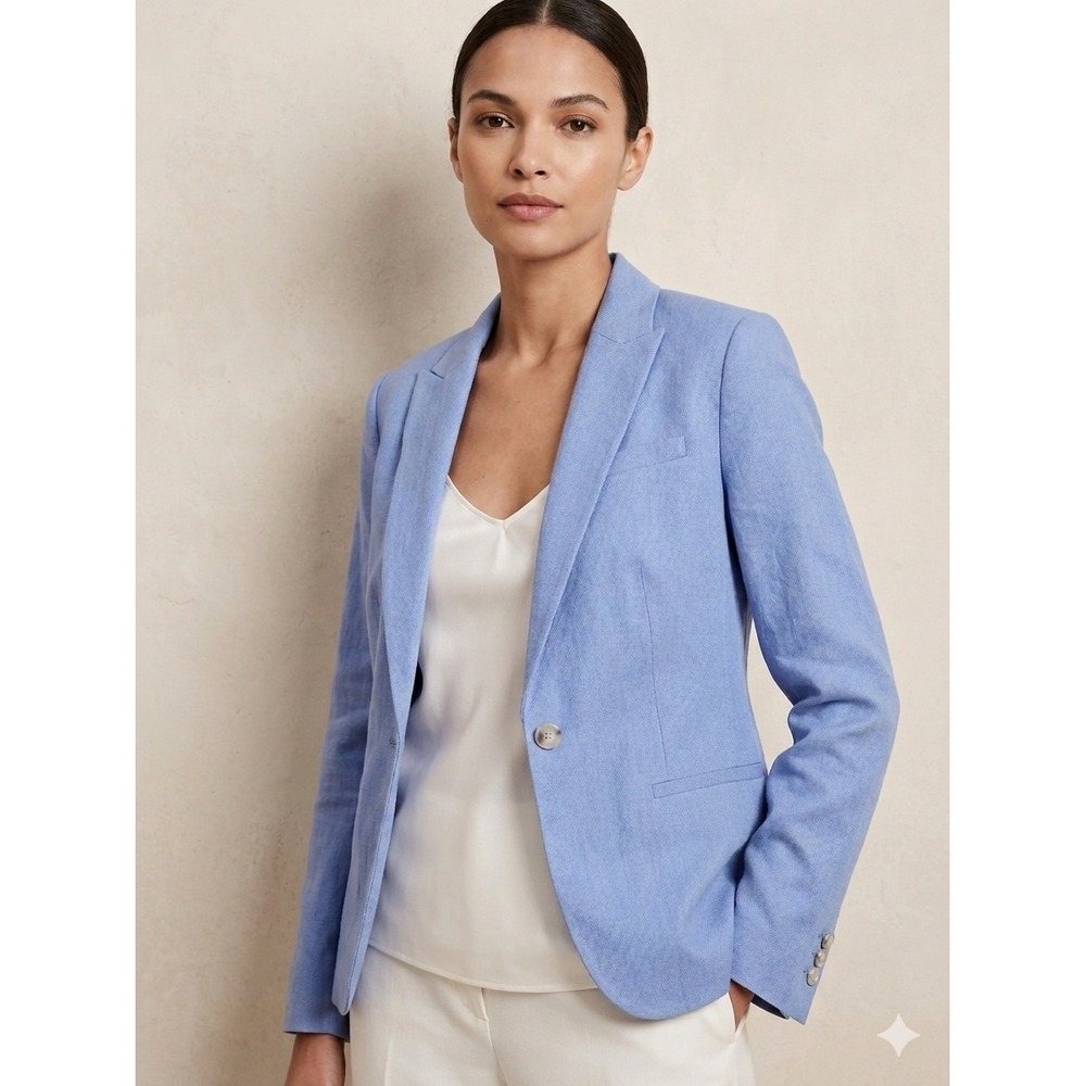 Banana Republic Blazer Women 6 Light Blue NEW Classic Fit Professional Jacket